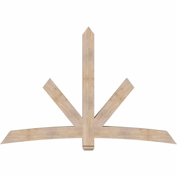 Ekena Millwork Alberta Smooth Timber Gable Bracket, Douglas Fir, 84"W x 56"H x 5 1/2"D x 5 1/2"F, 16/12 Pitch GBW084X56X0606ALB00SDF - main